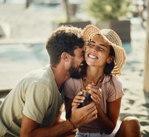 Casal em momento de lazer